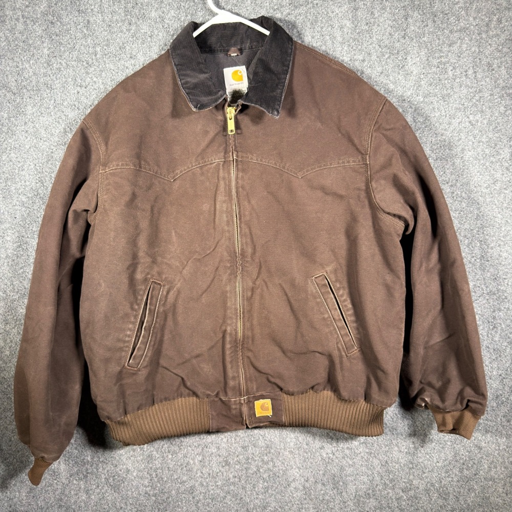 Carhartt J14 DKB Santa Fe Jacket Mens 2XL Brown Vintage Canvas Workwear